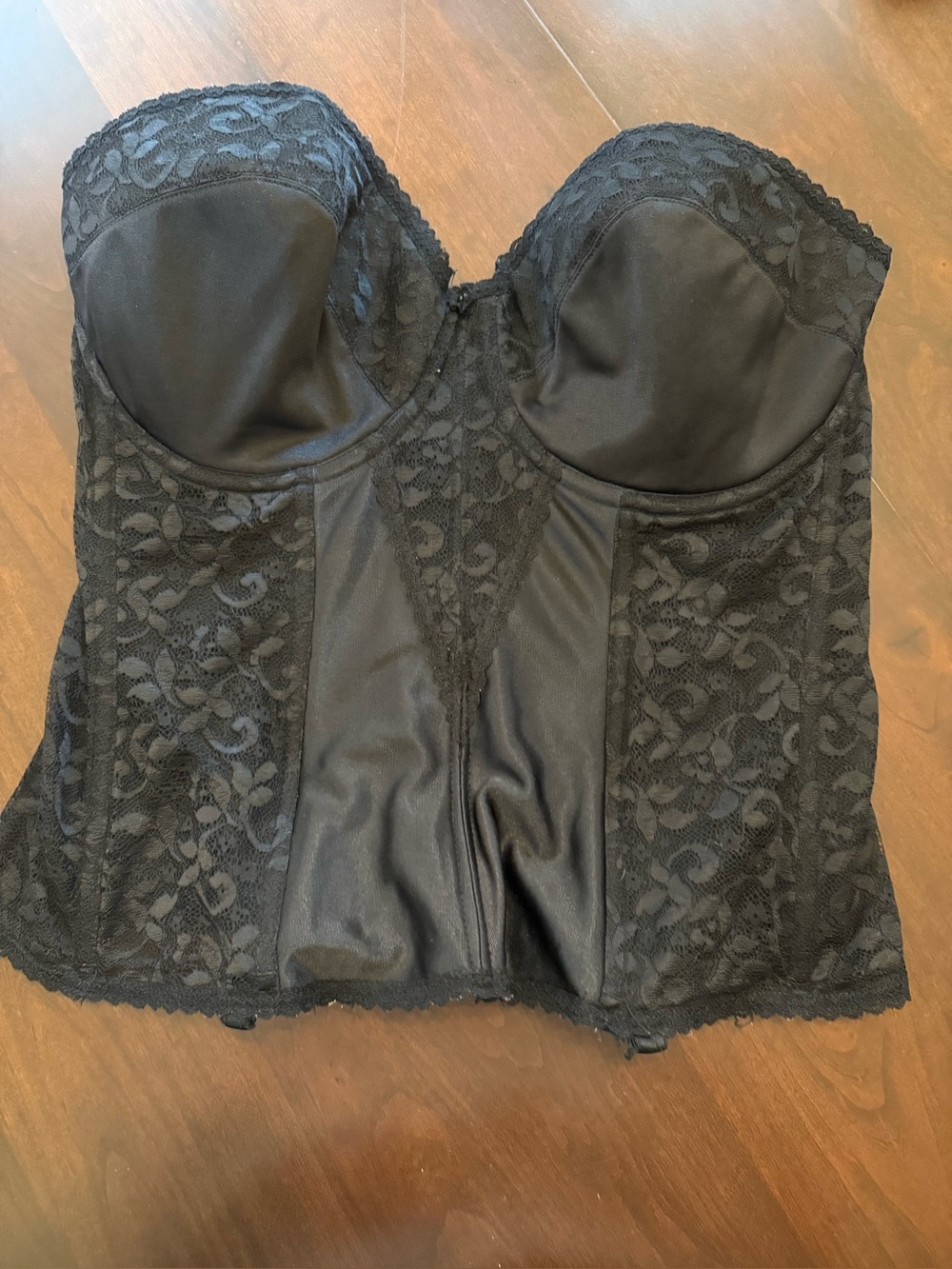 Vintage Carnival Underwire Bustier Corset Black Lace 38DD